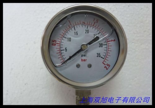 气缸压力表充油不锈钢y-100机械耐震k\m油压表轴向600kg液压耐震