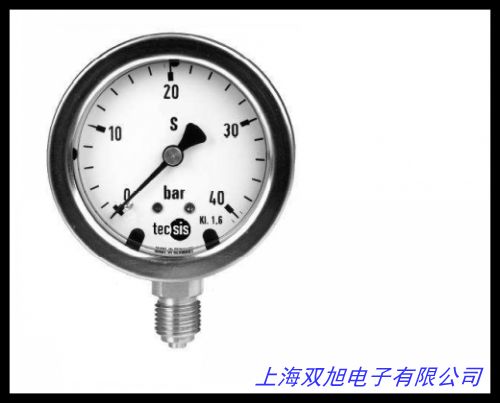 YJ-100ZT 16bar 轴向带边压力表 面板式压力表 可充油耐震压力表